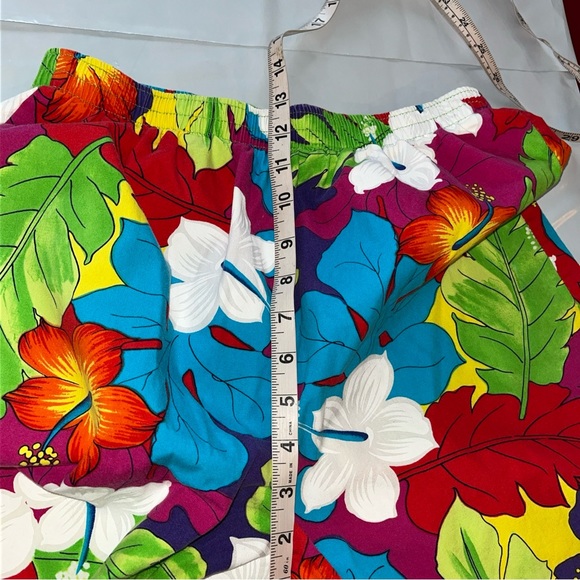 Vtg 32/34 California Shores SHORTS HAWAIIAN STYLE 1479 bright Colors COTTON mens - Picture 7 of 11